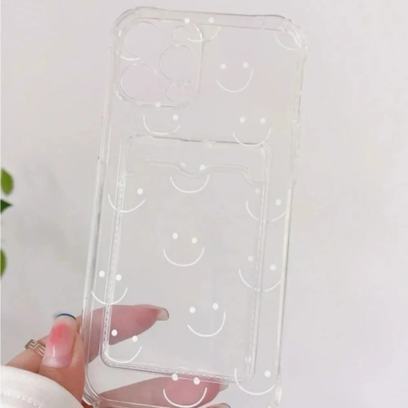 ⚠️Clearance🫧iPhone 13/Pro Max Cute Smiley Face iPhone Case With Card Slot - Picture 2 of 4